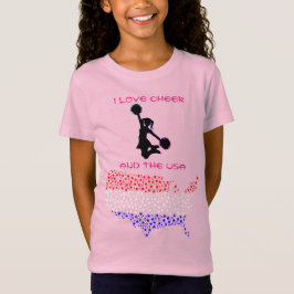 I Kärlek Cheer och USA T-Shirt