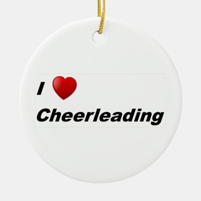 I Kärlek Cheerlead Julgransprydnad Keramik (Framsidan)