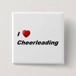 I Kärlek Cheerlead Knapp