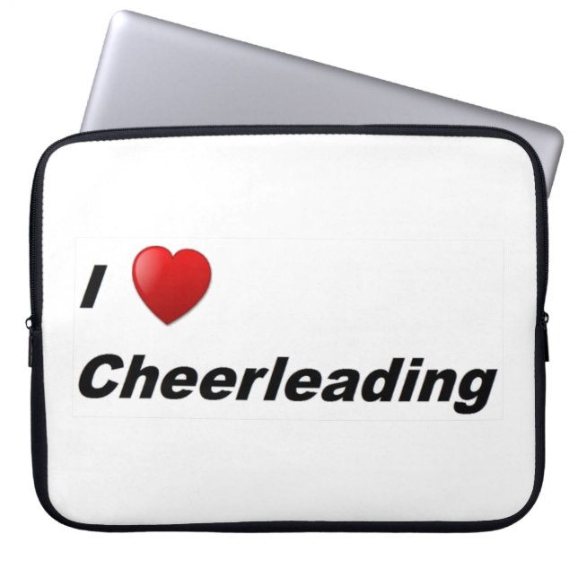I Kärlek Cheerlead Laptop Fodral (Framsidan)