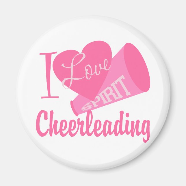 I Kärlek Cheerlead Magnet (Framsidan)