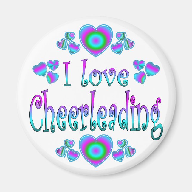 I Kärlek Cheerlead Magnet (Framsidan)