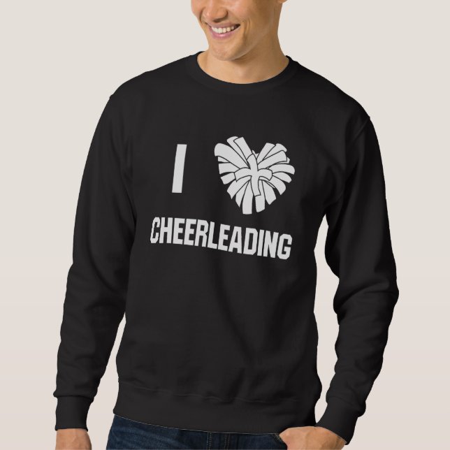 I Kärlek Cheerledande Cheer Coach Lång Ärmad Tröja (Framsida)