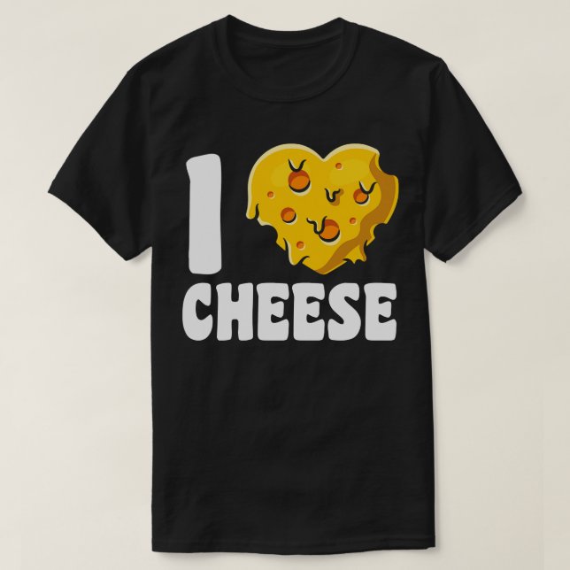 I Kärlek Cheese Älskare T Shirt (Design framsida)