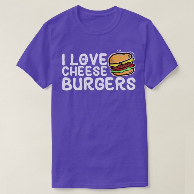 I Kärlek Cheese Burgers Hamburger Women and Cheese T Shirt (Design framsida)