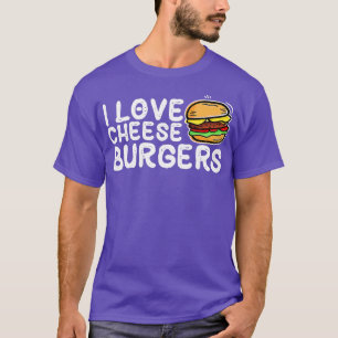 I Kärlek Cheese Burgers Hamburger Women and Cheese T Shirt