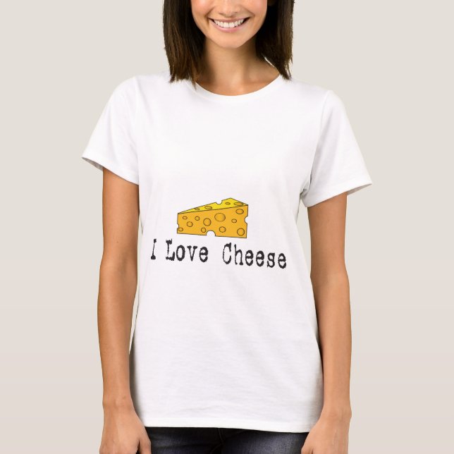 I Kärlek Cheese Dam Baby Doll Shirt Tee (Framsida)