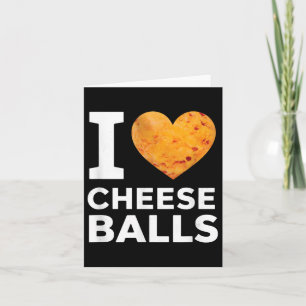 I Kärlek Cheese Funny Cheeseball Snack Food Älskar Kort