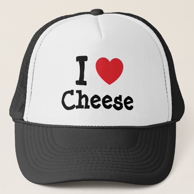 I kärlek Cheese Hjärt T-Shirt Truckerkeps (Framsida)