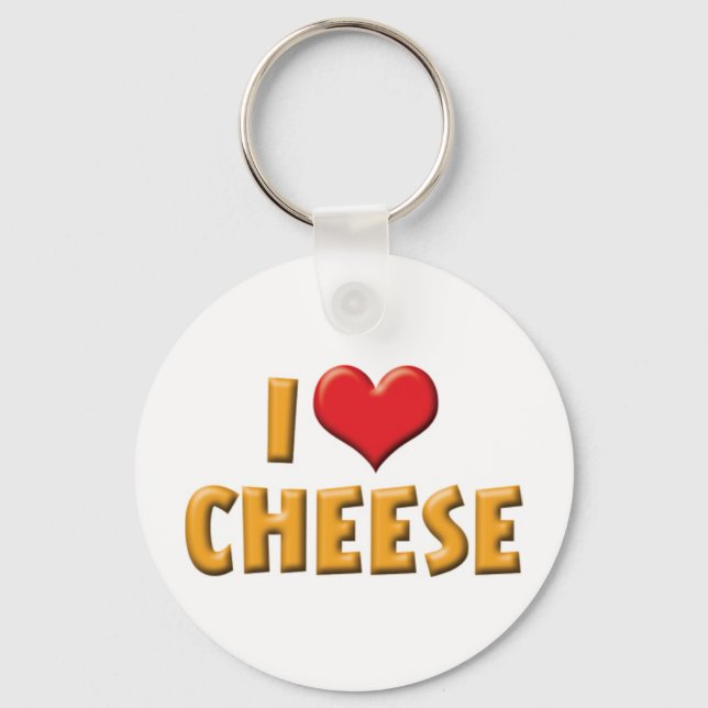 I Kärlek Cheese Keychain Nyckelring (Framsida)