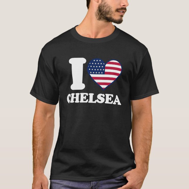 I kärlek Chelsea I hjärta Chelsea T Shirt (Framsida)