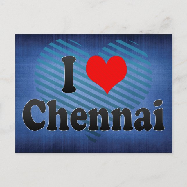 I Kärlek Chennai, Indien. Mera Pyar Chennai, Indie Vykort (Framsida)