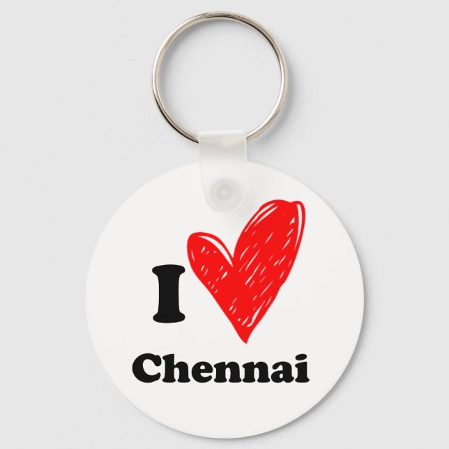 I Kärlek Chennai Nyckelring (Framsida)