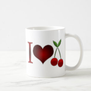 I Kärlek Cherries Kaffemugg