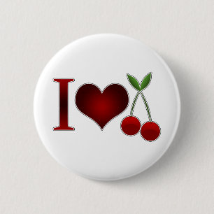 I Kärlek Cherries Knapp