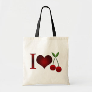 I Kärlek Cherries Tygkasse