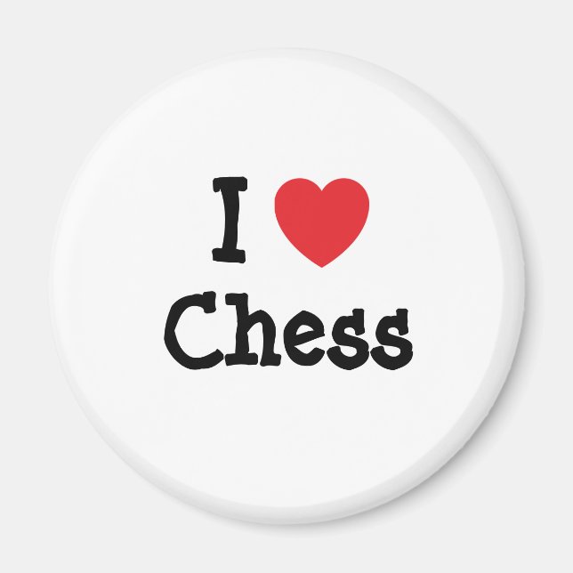 I kärlek Chess anpassningsbar personlig Magnet (Framsidan)