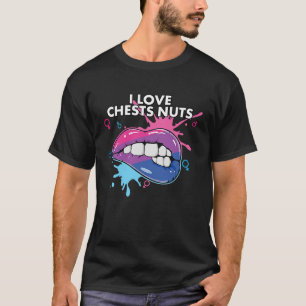 I Kärlek Chests Nöt Bisexual Pride Bisexuality HBT T Shirt