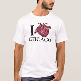 I Kärlek Chicago, anatomiskt korrekt t-shirt för h