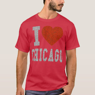 I Kärlek Chicago Heart Gift eller Souvenir Illinoi T Shirt