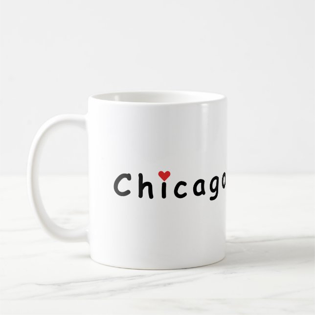 I kärlek Chicago Kaffemugg (Vänster)