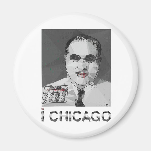 I KÄRLEK CHICAGO-magnet Magnet (Framsidan)