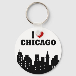 I Kärlek Chicago Nyckelring