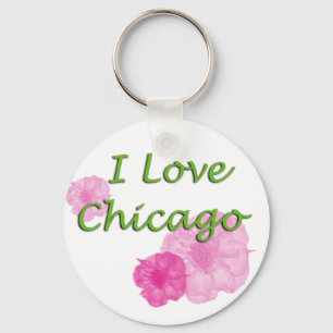 I kärlek Chicago Nyckelring