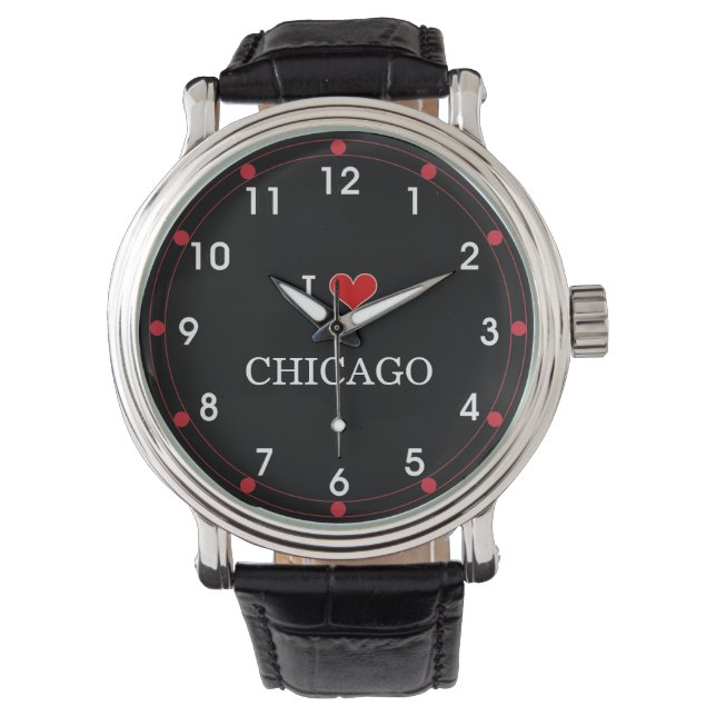 I Kärlek Chicago, populär design, Armbandsur (Framsida)