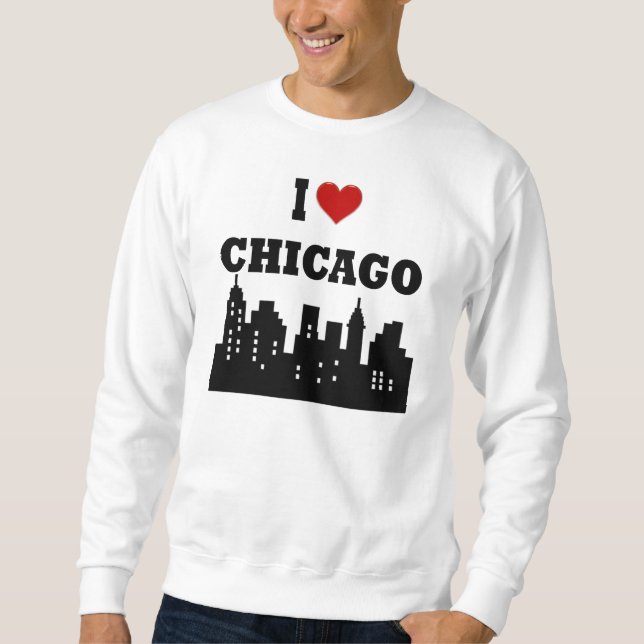 I Kärlek Chicago Sweatshirt (Framsida)
