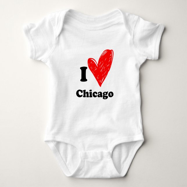 I kärlek Chicago T Shirt (Framsida)