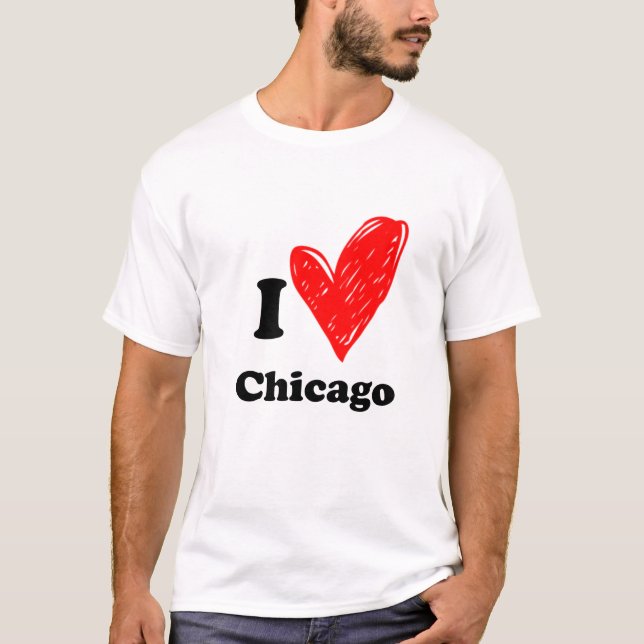 I kärlek Chicago T-Shirt (Framsida)