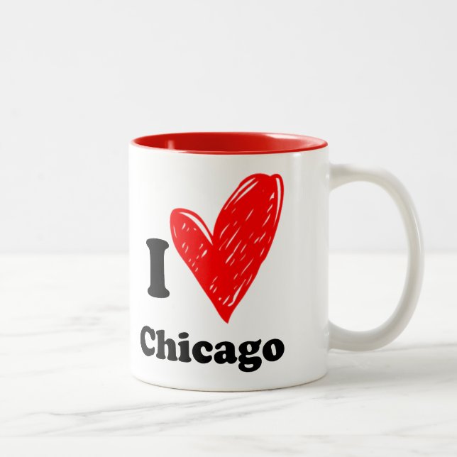 I kärlek Chicago Two-Tone Coffee Mugg (Höger)
