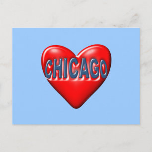 I Kärlek Chicago Vykort