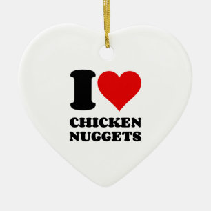 I KÄRLEK CHICED NUGGS JULGRANSPRYDNAD KERAMIK