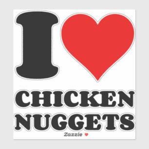 I KÄRLEK CHICED NUGGS KLISTERMÄRKEN