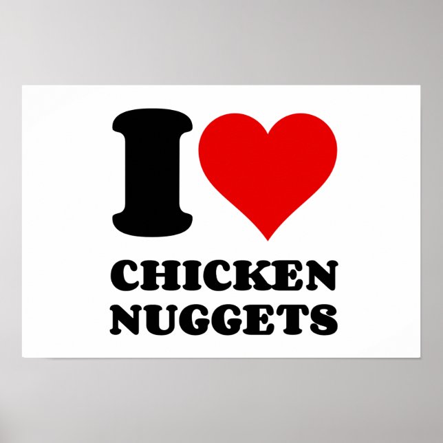 I KÄRLEK CHICKEN NUGGETS POSTER (Framsidan)