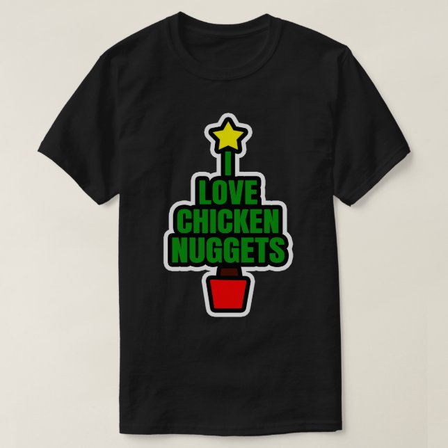 I Kärlek Chicken Nuggets T Shirt (Design framsida)
