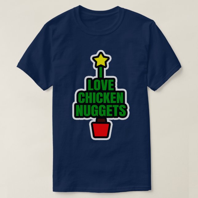 I Kärlek Chicken Nuggets T Shirt (Design framsida)