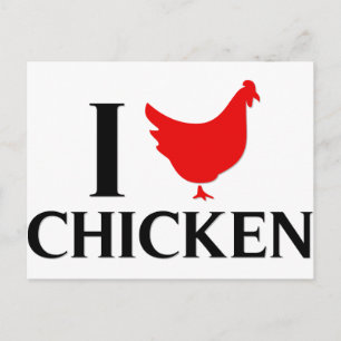 I Kärlek Chicken Vykort