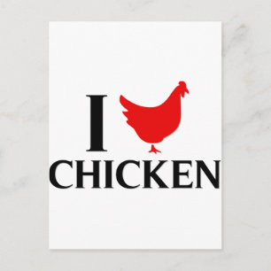 I Kärlek Chicken Vykort