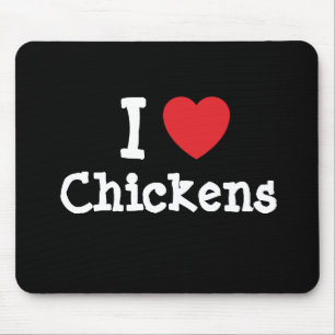 I kärlek Chickens anpassningsbar personlig Musmatta