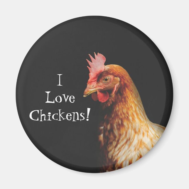 I Kärlek Chickens Magnet (Framsidan)