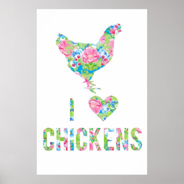 I Kärlek Chickens Poster Speciell order (Framsidan)
