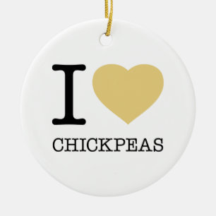 I KÄRLEK CHICKPEAS JULGRANSPRYDNAD KERAMIK