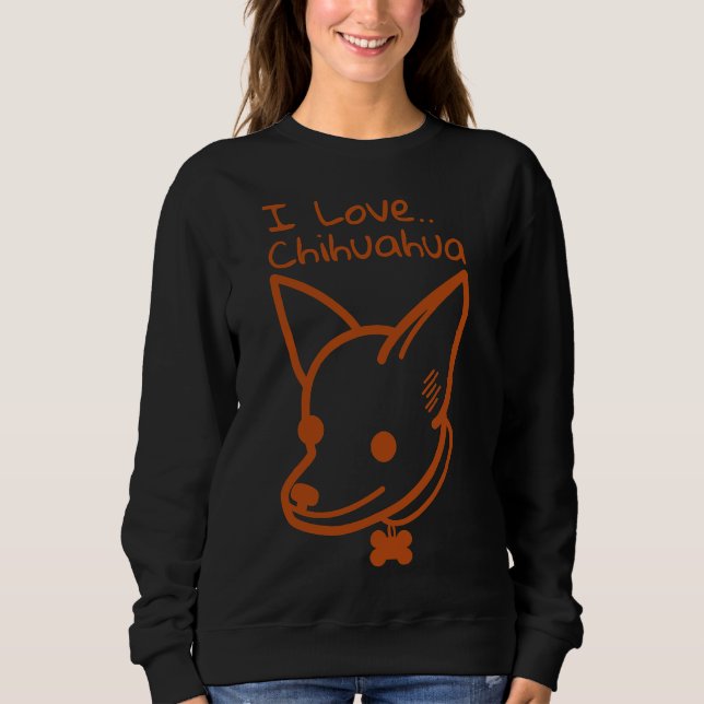 I Kärlek Chihuahua T Shirt (Framsida)