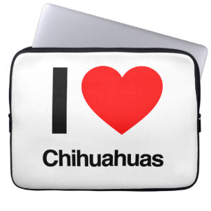 i kärlek chihuahuas laptop fodral