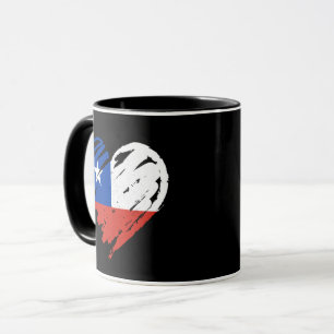 I Kärlek Chile - Chiles chilenska Flagga Heart Mugg