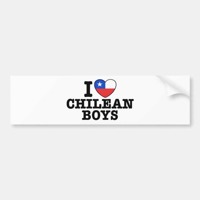 I Kärlek Chilean Boys Bildekal (Framsidan)