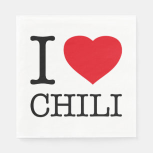 I KÄRLEK CHILI PAPPERSSERVETT
